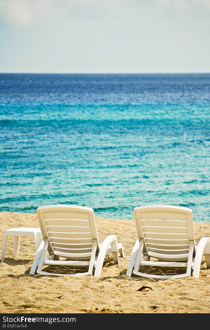 Seats by the sea