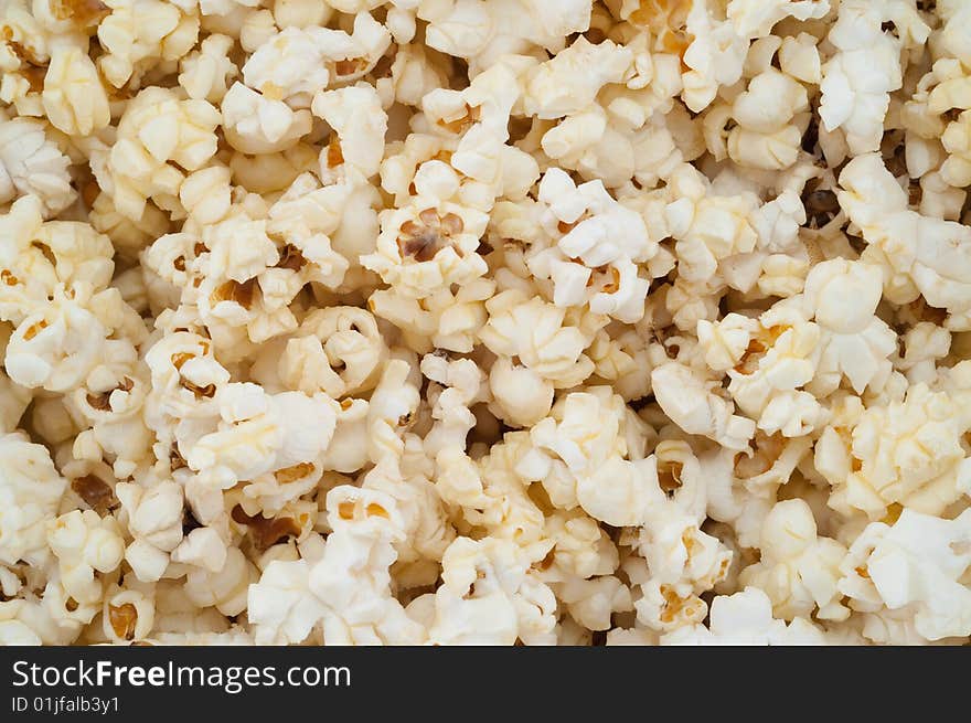 Texture background of airy popcorn