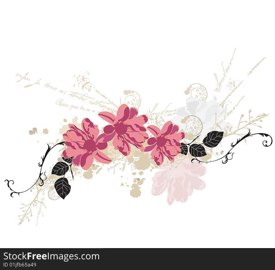 Illustration of a floral background