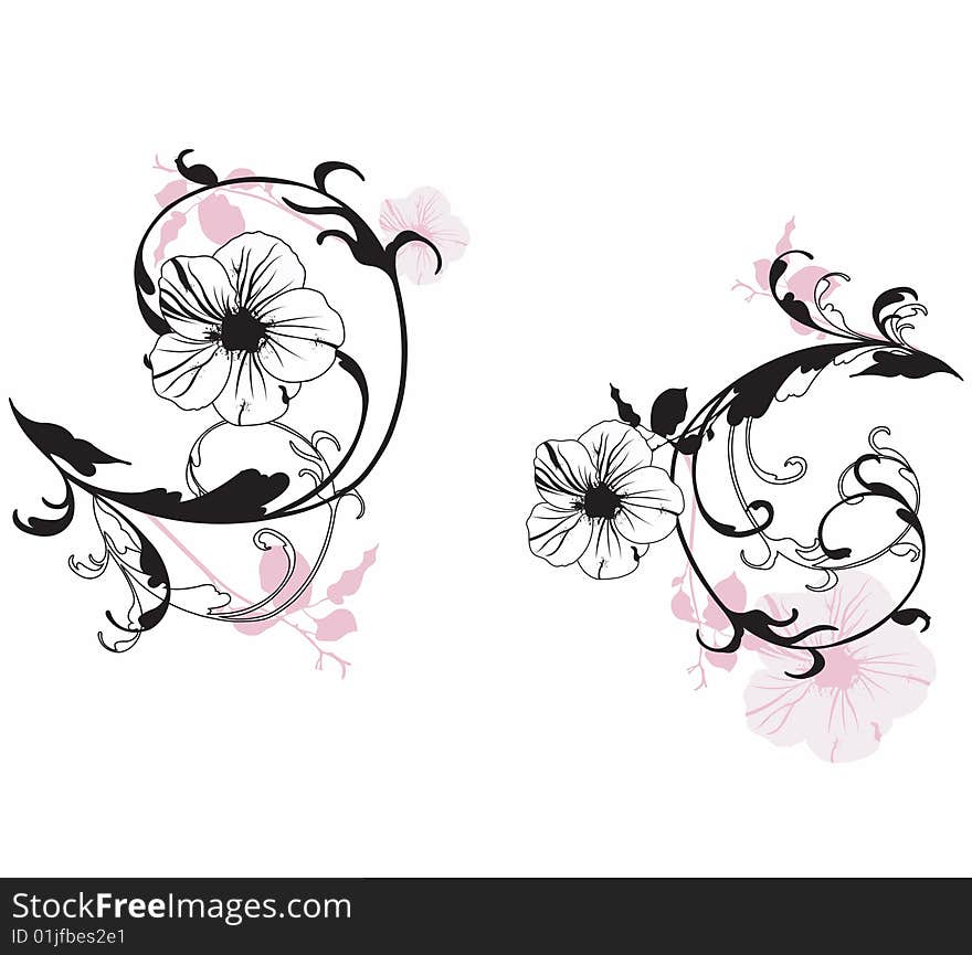 Illustration of a floral background