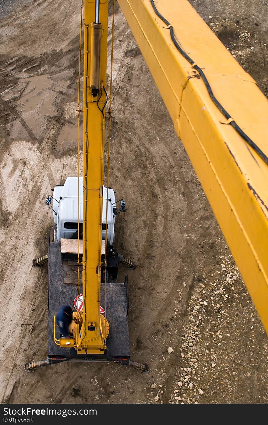 Lorry with the elevating device for work at height. Lorry with the elevating device for work at height.