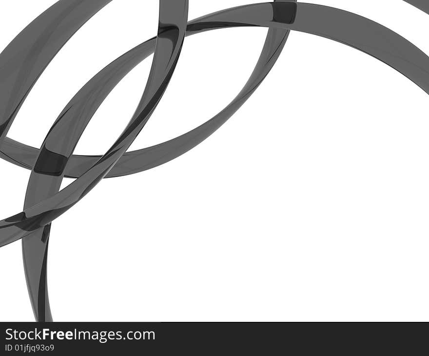 3D abstract lines on white background. 3D abstract lines on white background