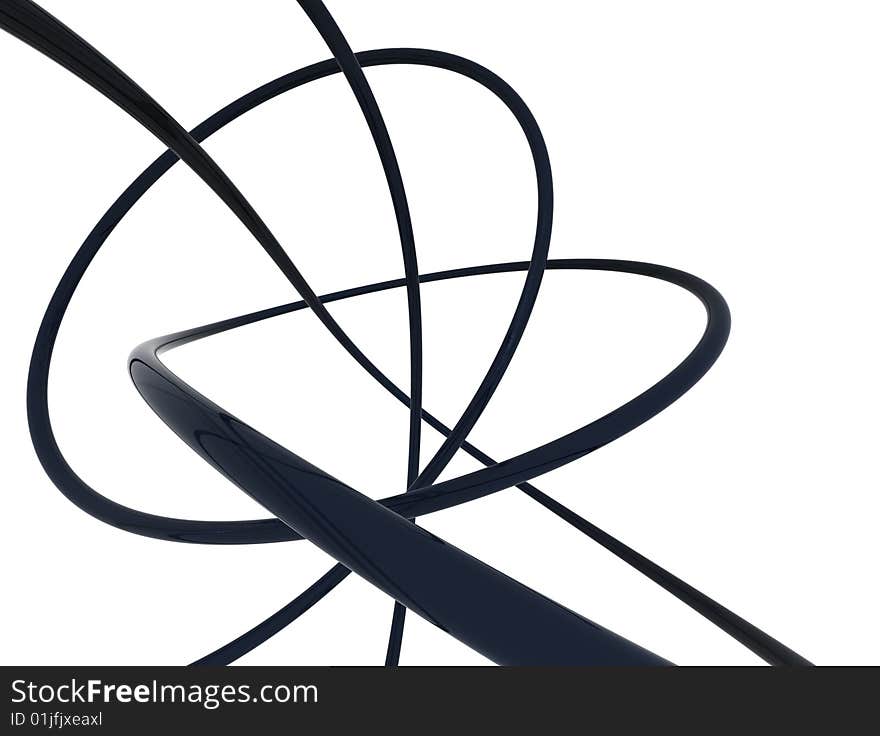 3D abstract lines on white background. 3D abstract lines on white background