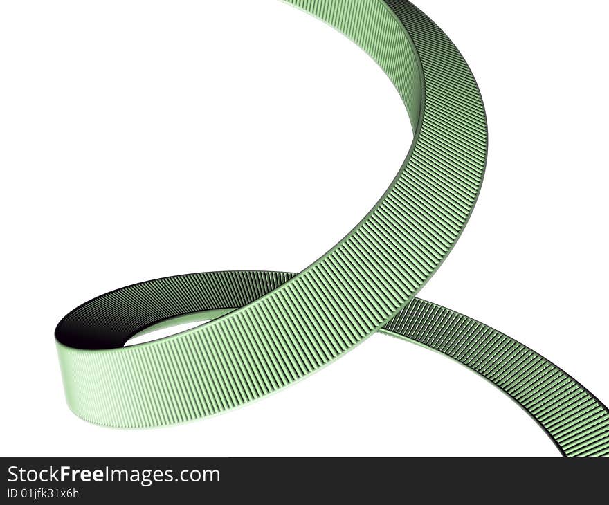 Green abstract knot. 3d render. Green abstract knot. 3d render