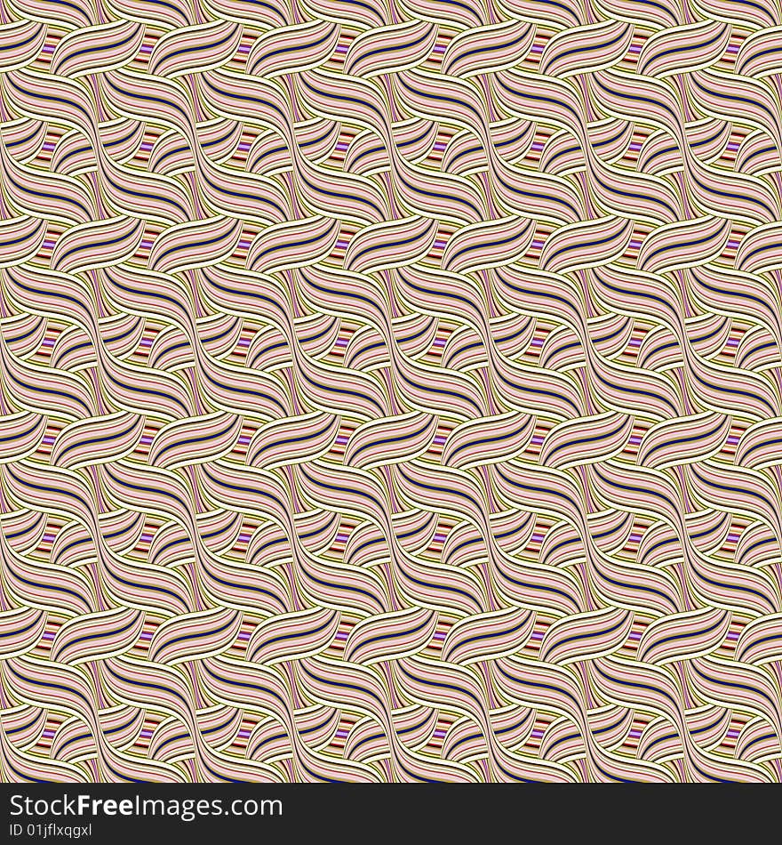 Intertwined waves pattern