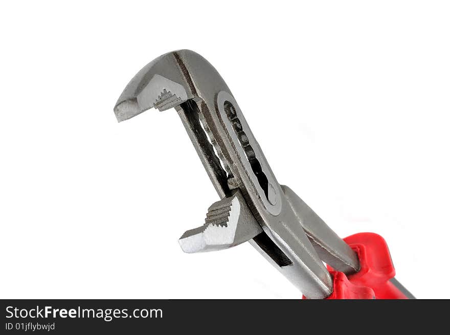 Pliers (water pump pliers) isolated on a white background