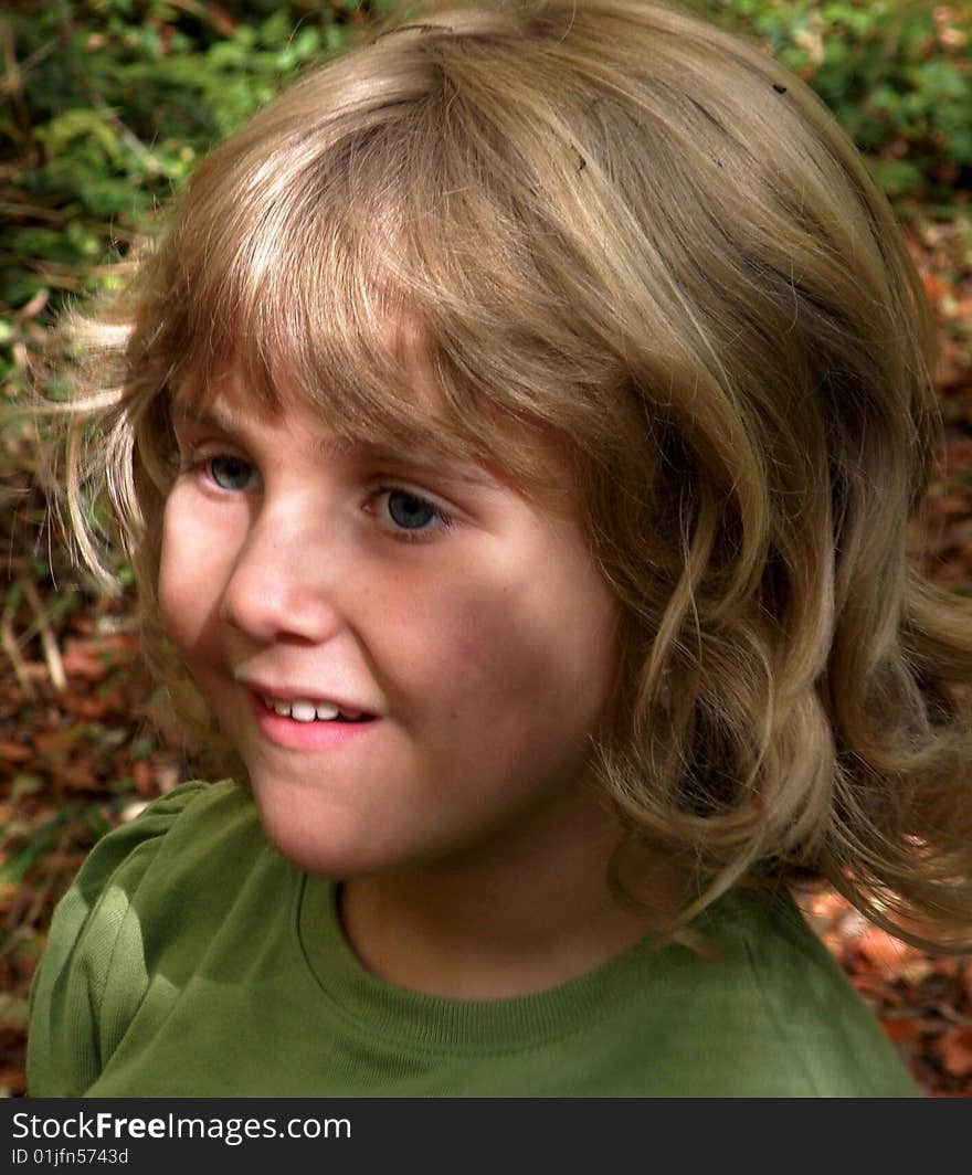 Portrait of a girl, in the forest. Portrait of a girl, in the forest