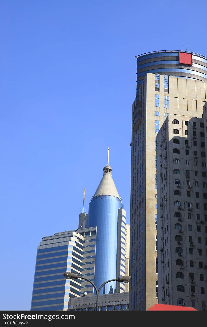 The modern building of the lujiazui financial centre in shanghai china.