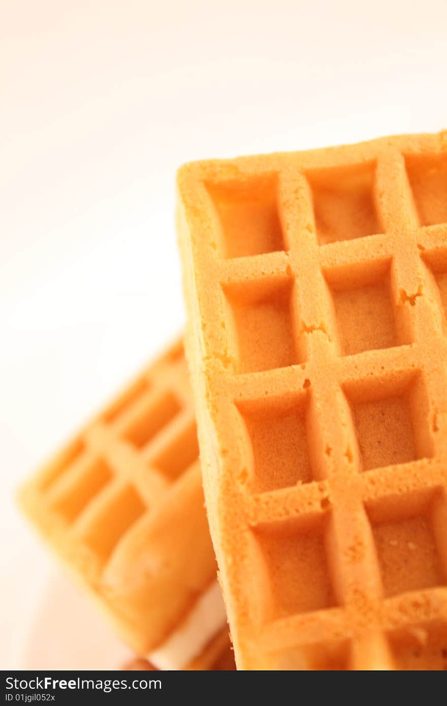 Wafers  macro isolated on white