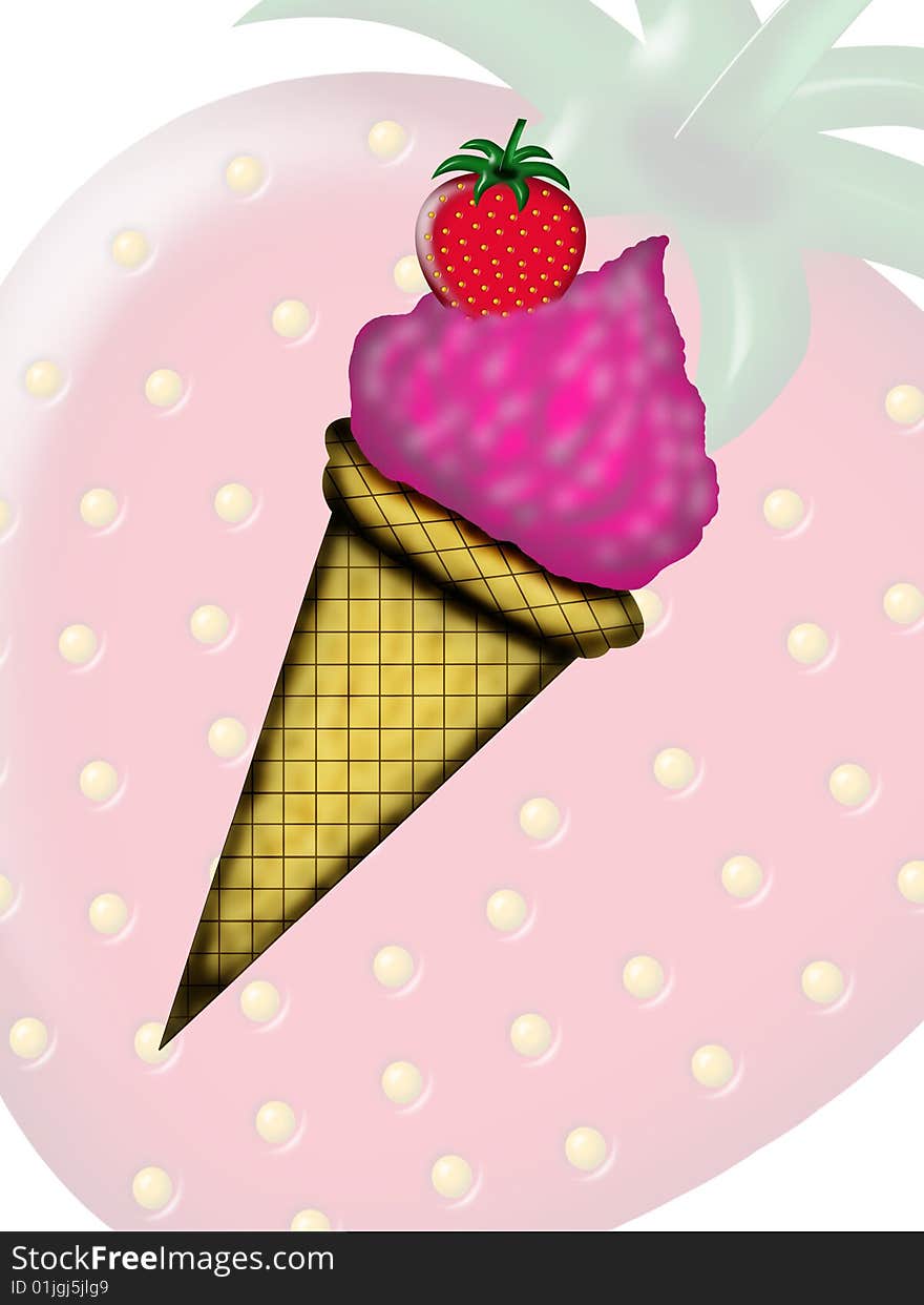 Strawberry ice-cream