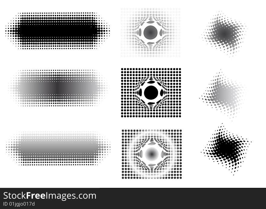 9 Circular graphic fade elements - Transparent can be overlaid on other backgrounds or graphic elements. 9 Circular graphic fade elements - Transparent can be overlaid on other backgrounds or graphic elements