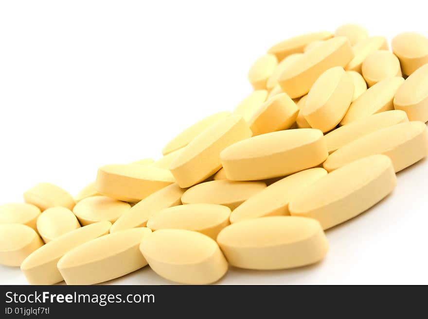 Pile of dietary supplement - closeup view. Pile of dietary supplement - closeup view