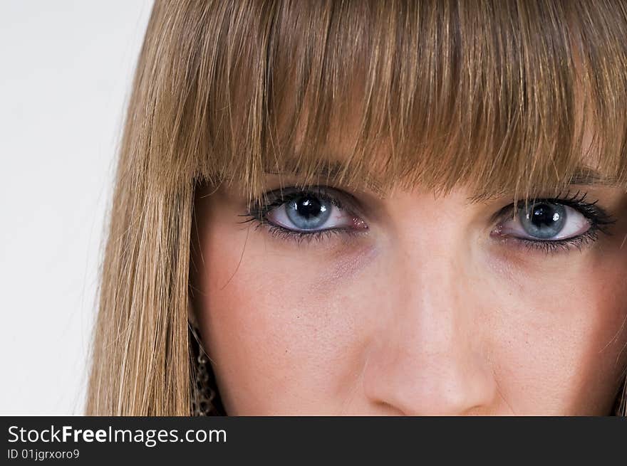 Pretty blue eyes girl portrait. Pretty blue eyes girl portrait.