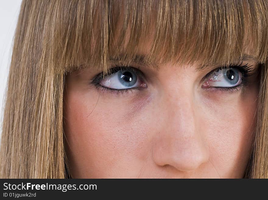 Pretty blue eyes girl portrait. Pretty blue eyes girl portrait.