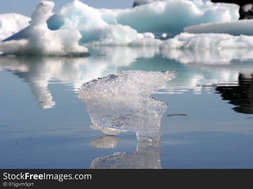 Iceberg from a lake in Iceland