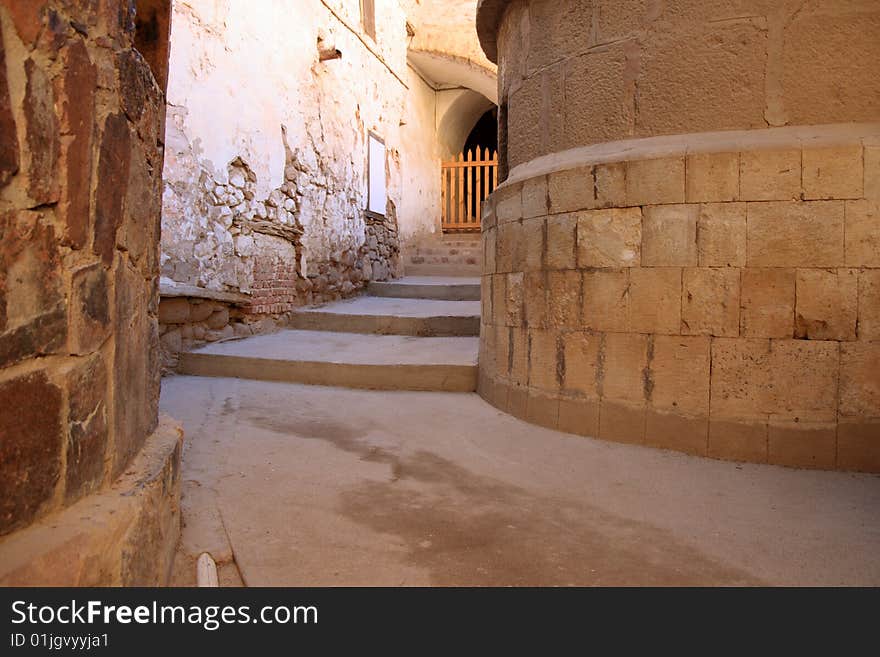 Ancient street in Catherine's Monastery on Sinai