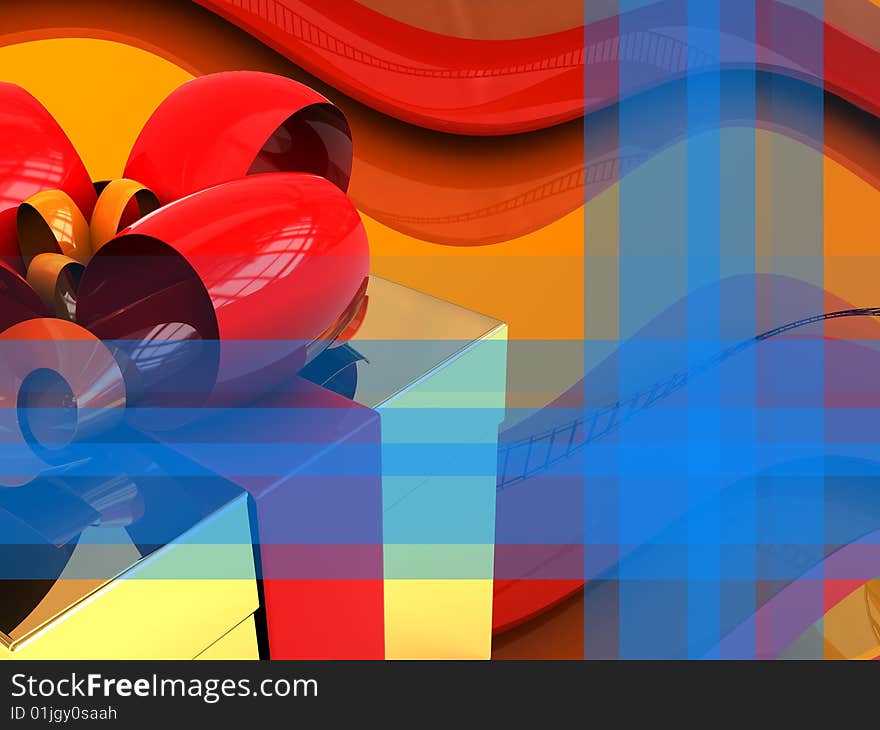 Abstract 3d illustration of colorful background. Abstract 3d illustration of colorful background