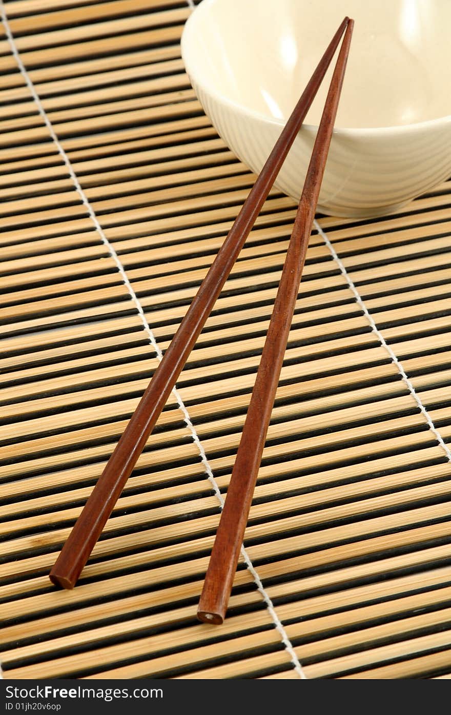 Chopstick and bowl