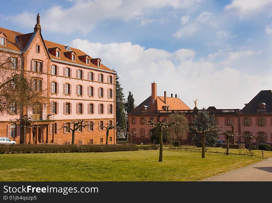 Chateau in Oberbronn, small town in France. Chateau in Oberbronn, small town in France