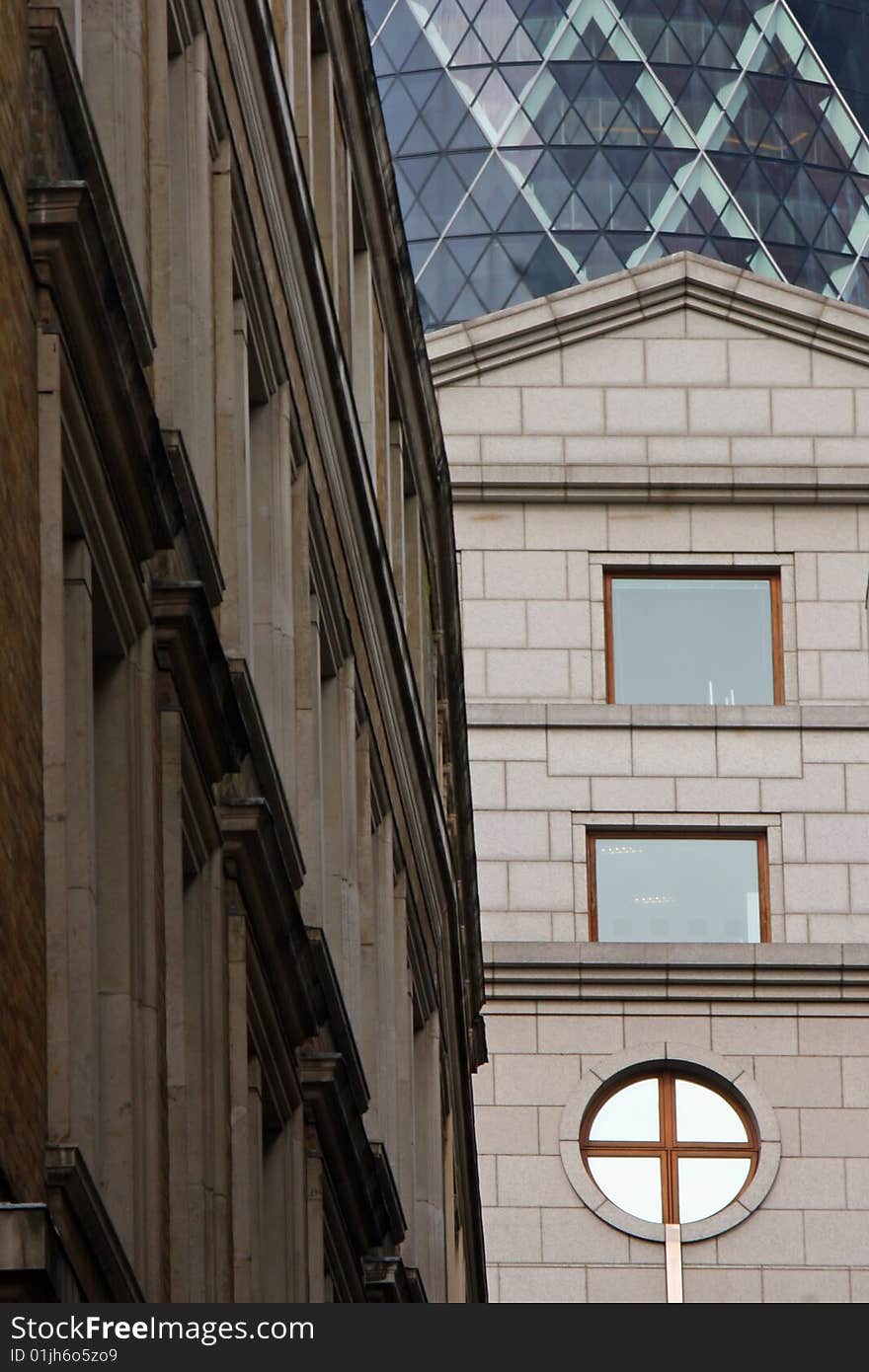 Shapes of windows in buildings.