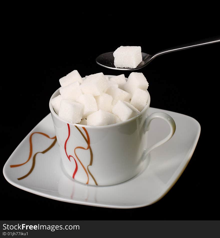 Sugar Cubes In Coffee Mug