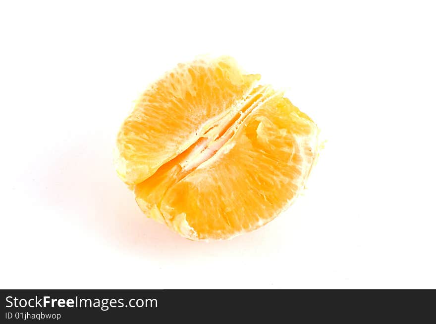 Orange on a white background