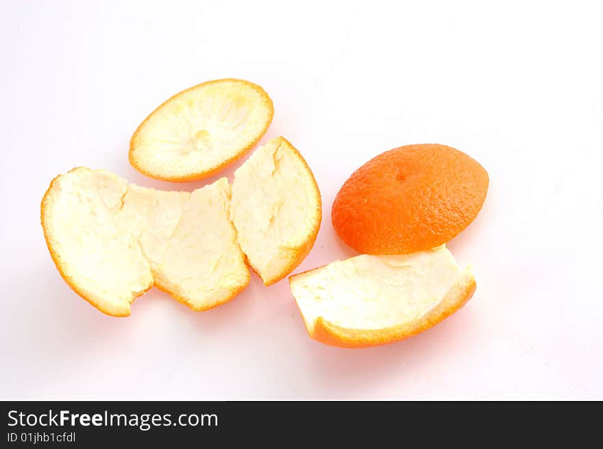 Orange on a white background