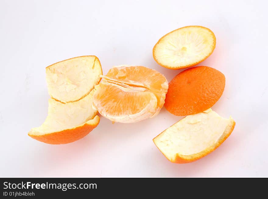 Orange on a white background