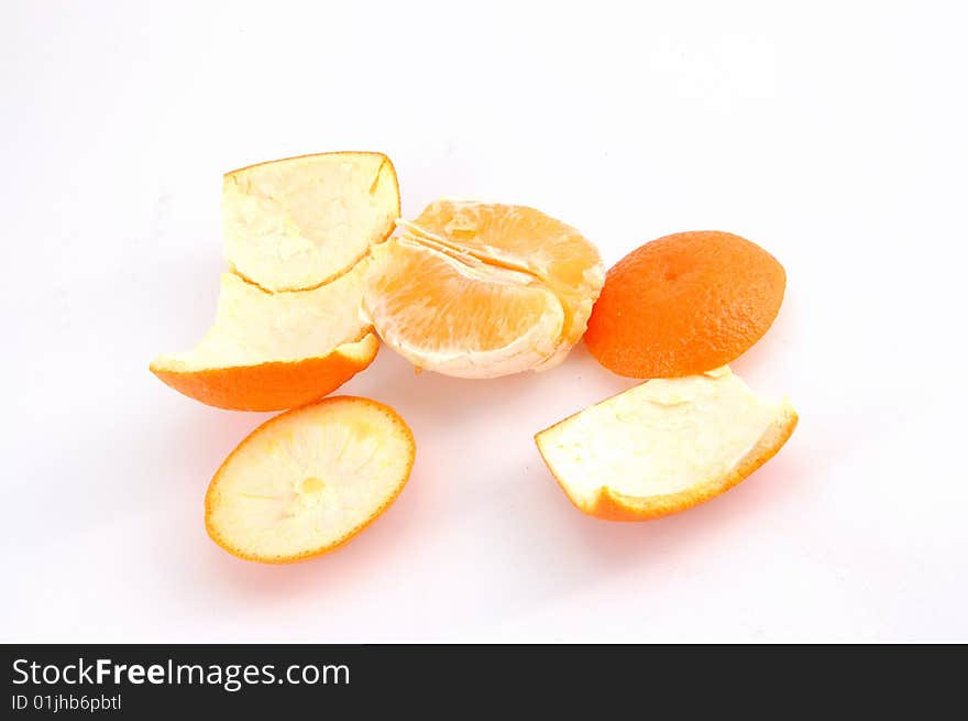 Orange on a white background