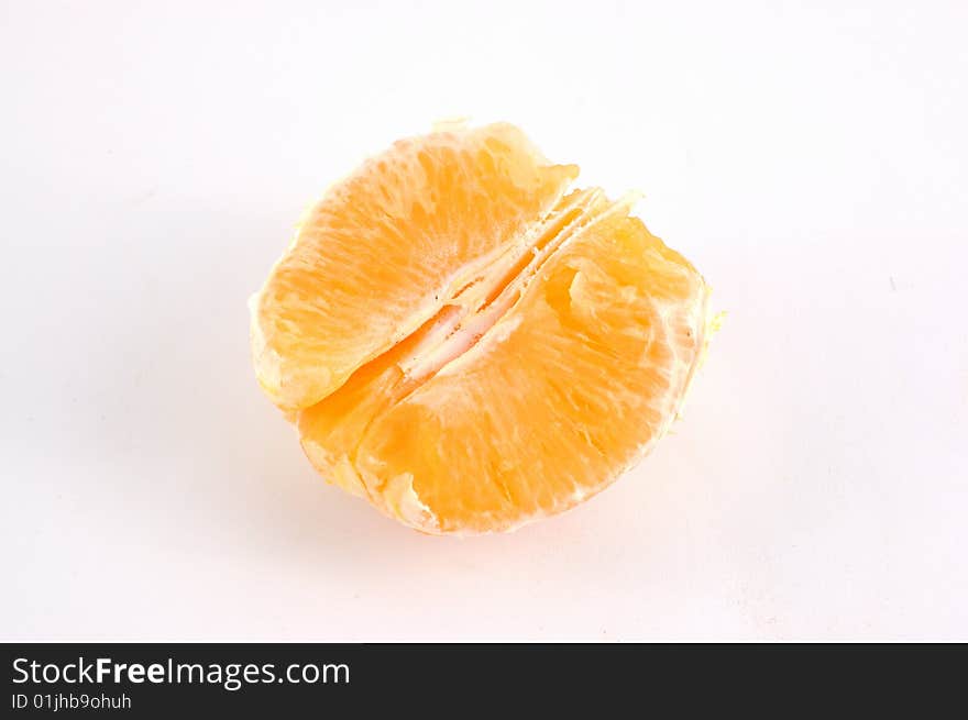 Orange on a white background