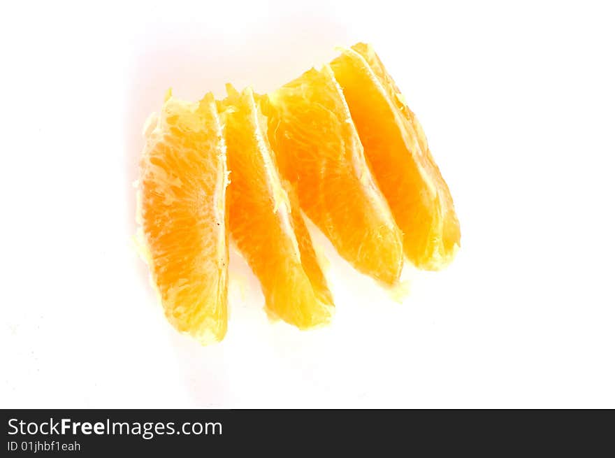 Orange on a white background