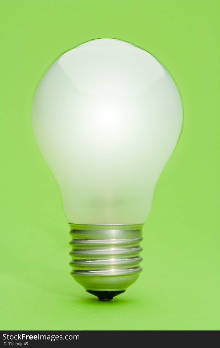 Lightbulb on green