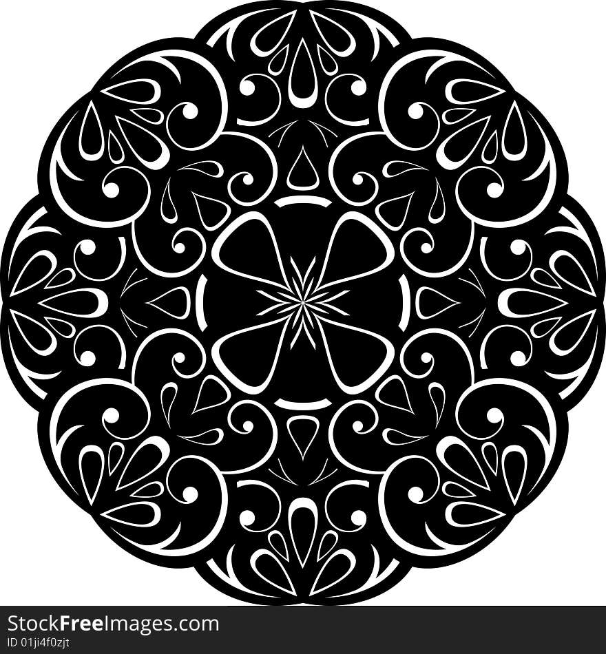 Retro black ornament. vector illustration.