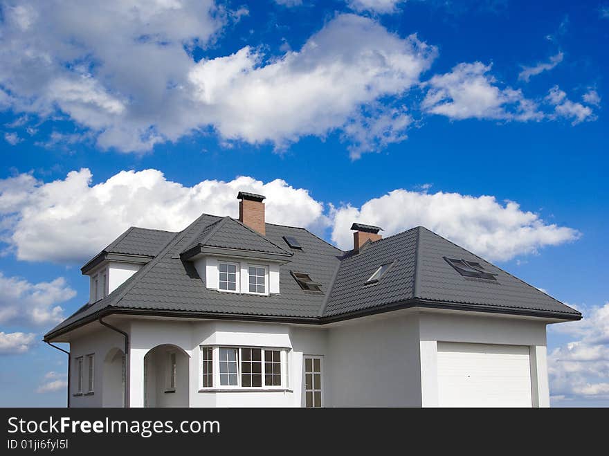 New dream home isolated on sky