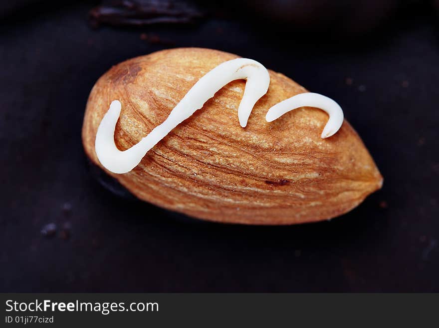 Decorated almond.