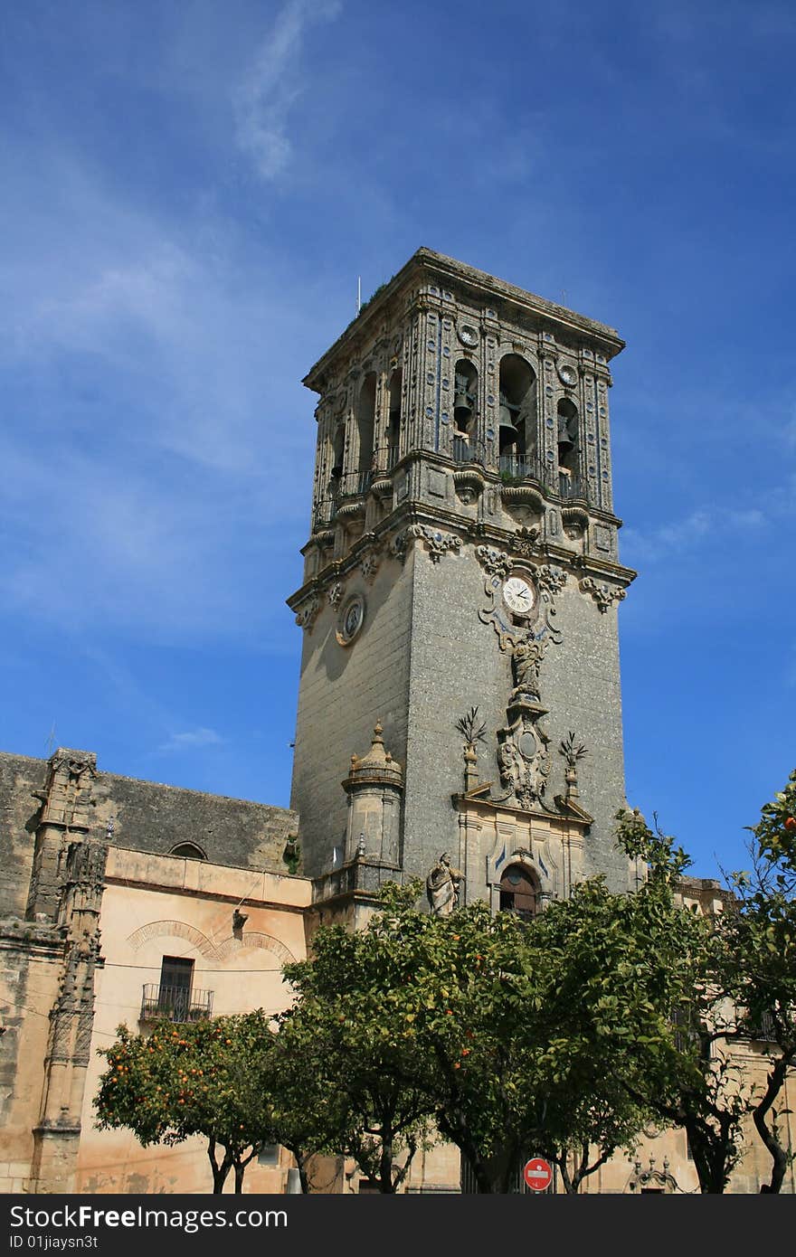 The Church of San Pedro in Arcos De La Frontera, Spain. The Church of San Pedro in Arcos De La Frontera, Spain