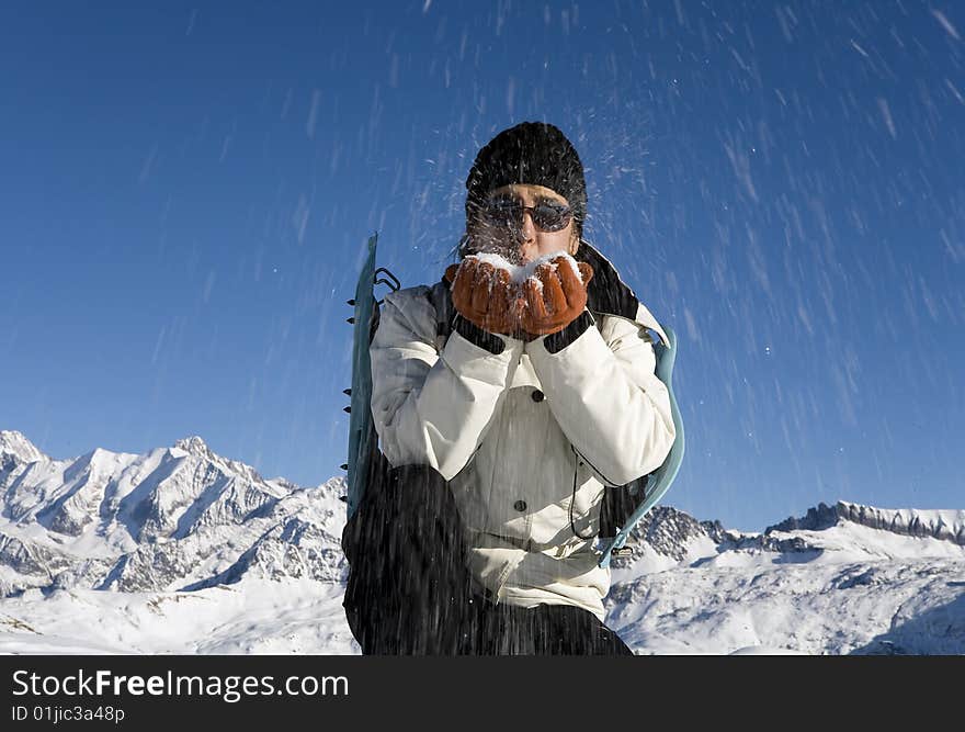 Woman In Mountain