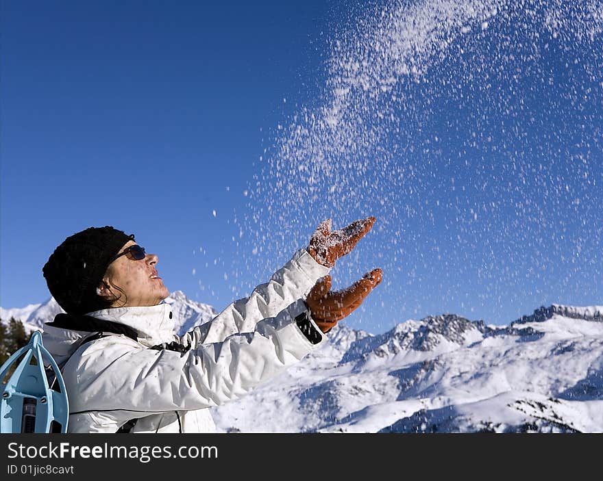 Woman in mountain