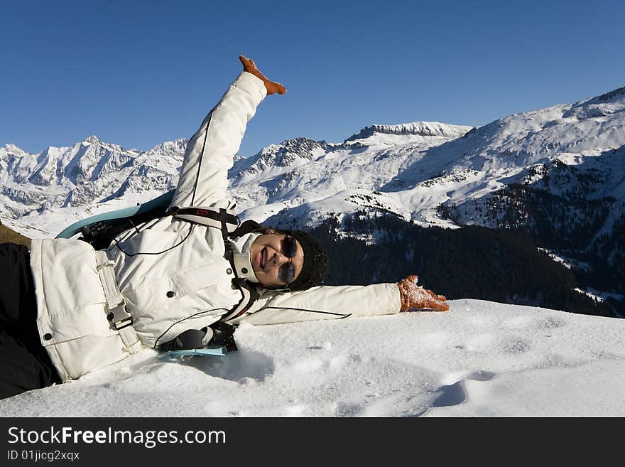 Woman in mountain