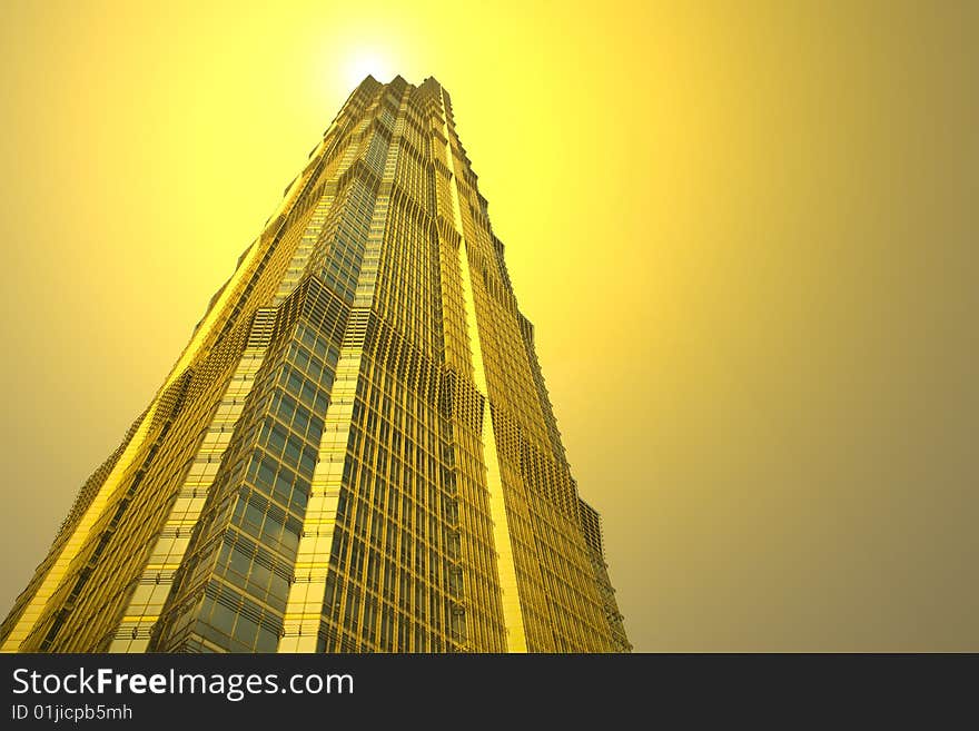 The modern building of the lujiazui financial centre in shanghai china.