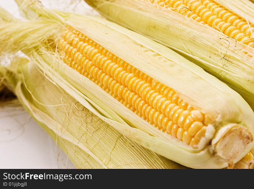 Vegetable series: macro picture of golden corn