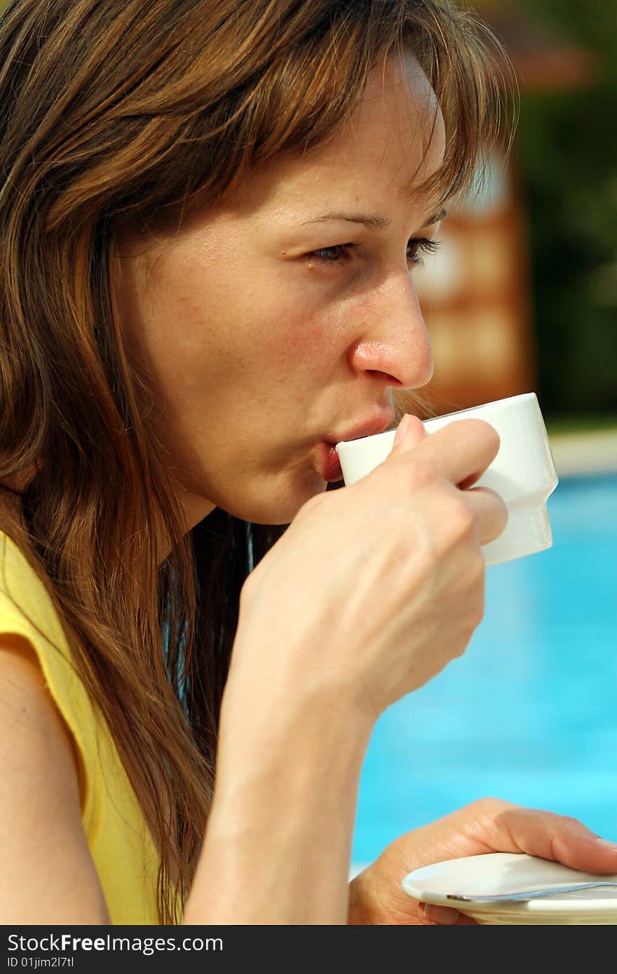 Woman Drinking Coffee