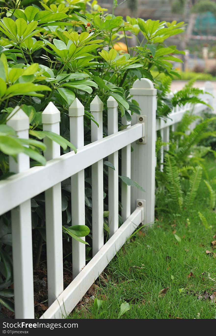 In house garden plastic railing