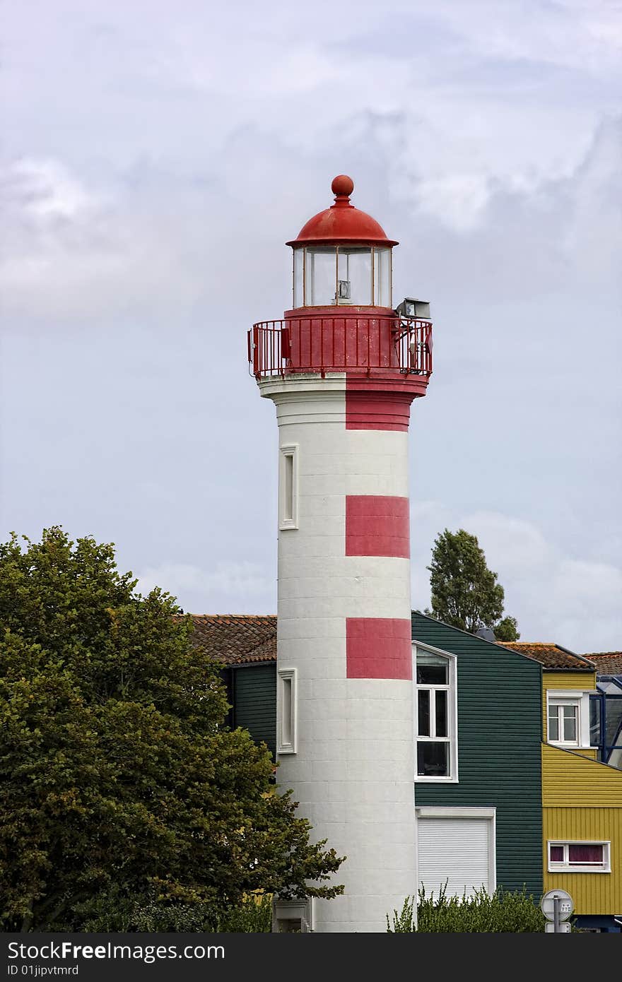 A lighthouse in La Rochelle harbour, Charente-Maritime, France. A lighthouse in La Rochelle harbour, Charente-Maritime, France