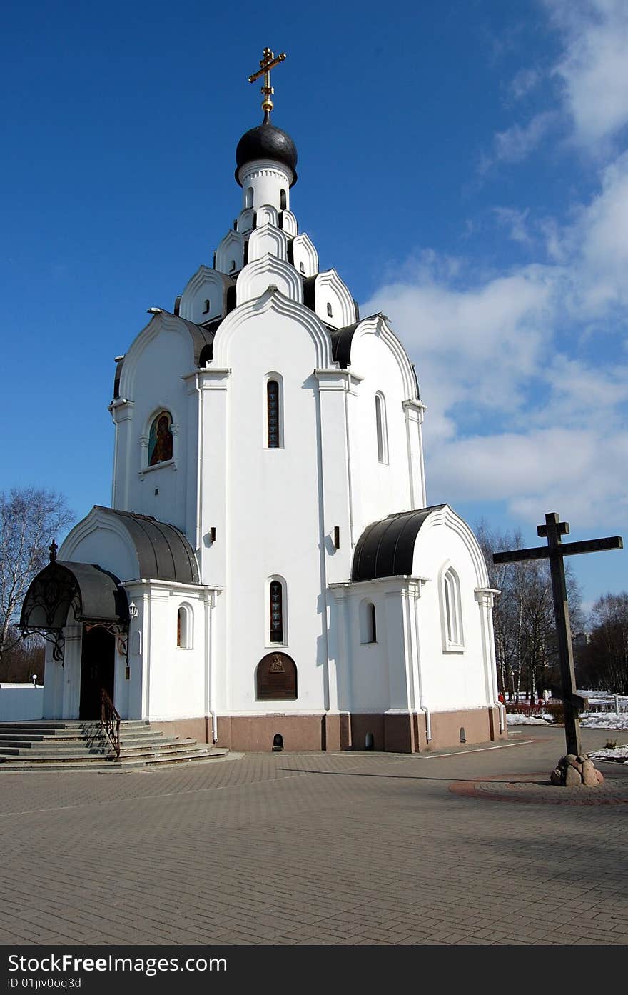 Memorial chapel built in honor icon of the Mother of God in memory sacrifice Chernobyl catastrophe