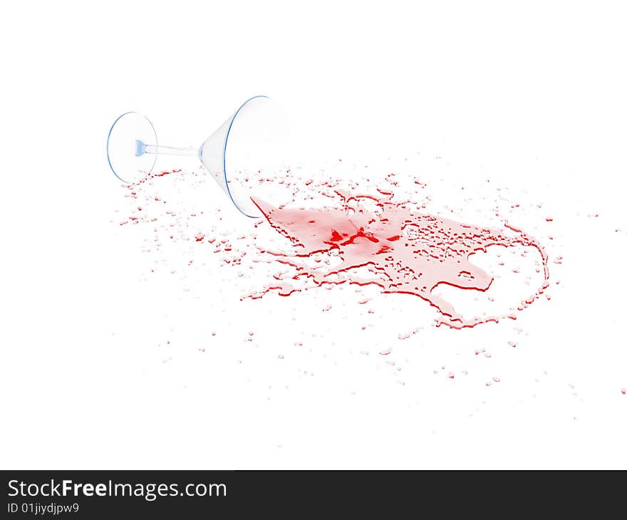 3d splash of rosso martini isolated on the white background. 3d splash of rosso martini isolated on the white background