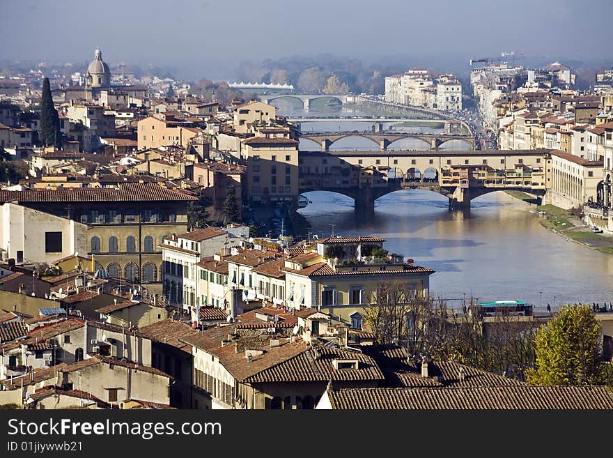 Florence view from San Miniato al Monte. Florence view from San Miniato al Monte