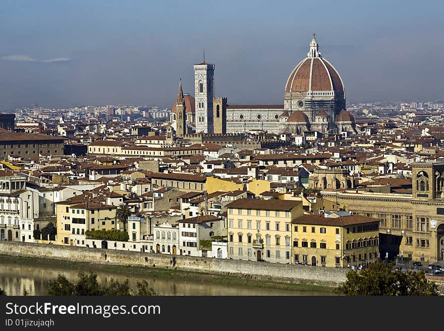 Florence view from San Miniato al Monte. Florence view from San Miniato al Monte