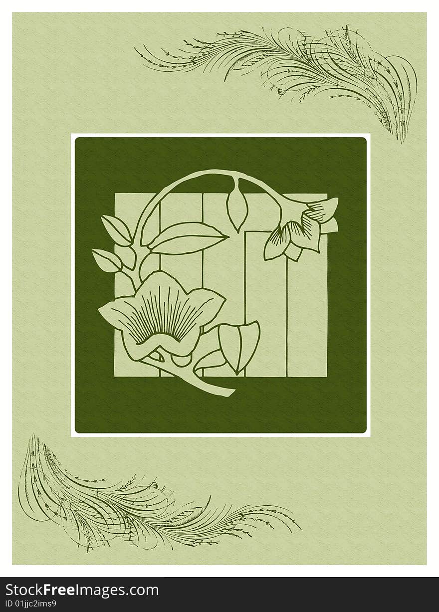 A beautiful green background for invitation cards