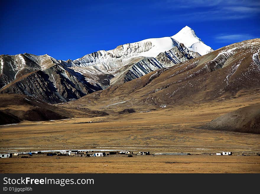 Dilapidated house in the outskirts of tibet,china. Dilapidated house in the outskirts of tibet,china